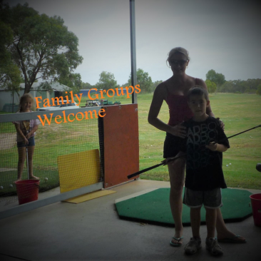 Group fun at Rockingham Golf Driving Range